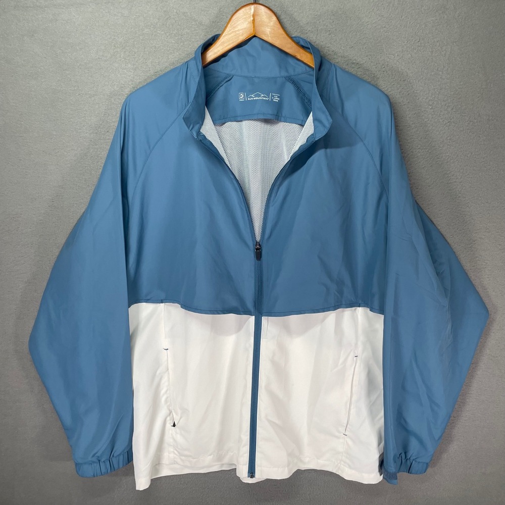Sun Mountain Headwind Jacket Mens XL Blue White Windbreaker Golf Full Zip